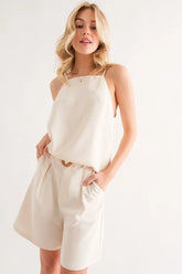And The Why Sleeveless Basic Cami Top OutfitFlow